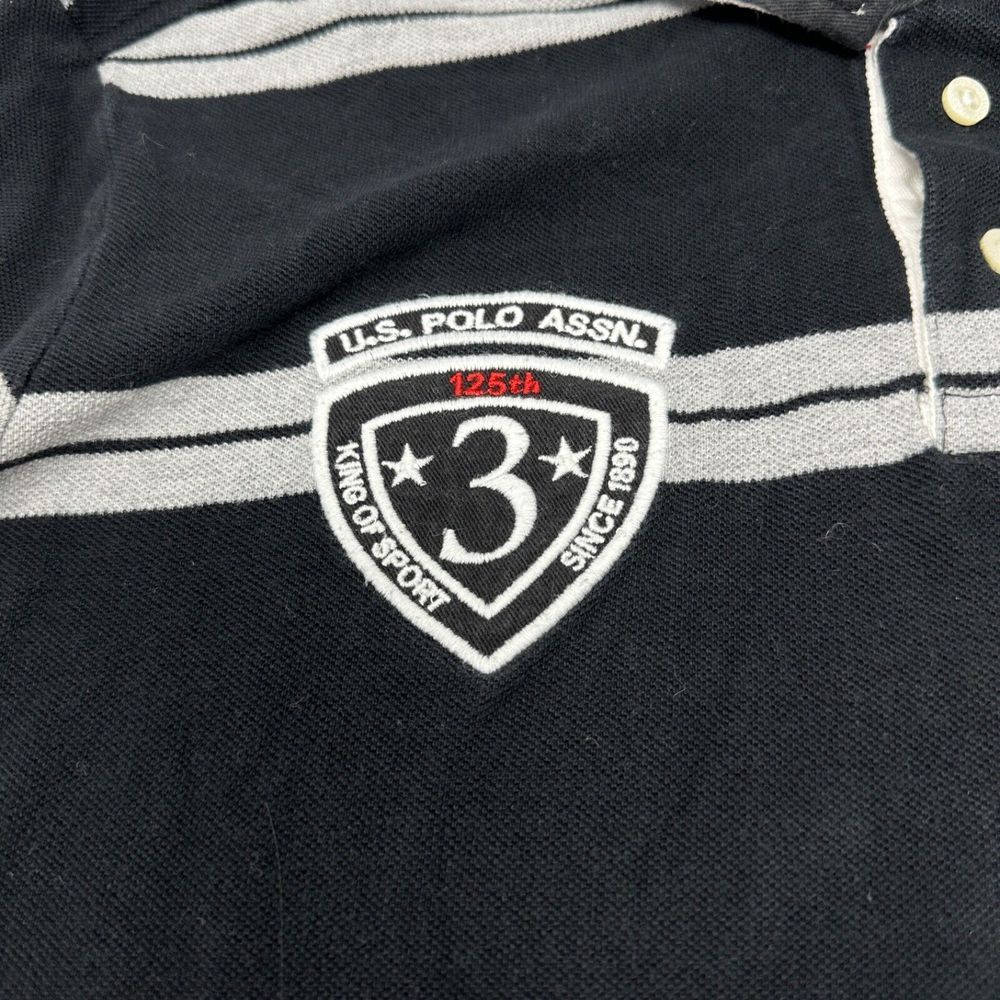 US POLO ASSN Rare 125th Anniversary Polo Shirt Patch Slim Fit Size Medium - Picture 9 of 10